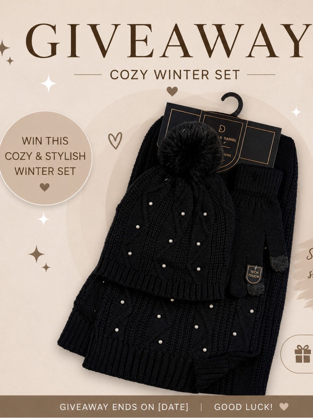 Hat,scarf,gloves giveaway